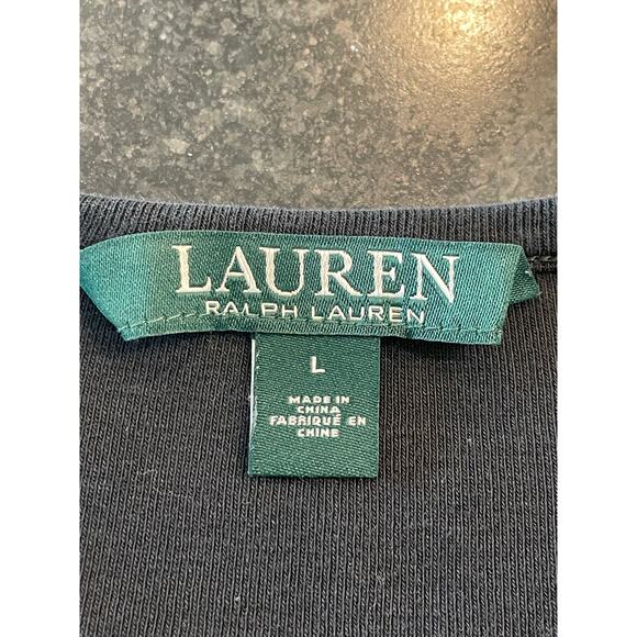 Ralph Lauren long sleeved black tee Large, 100% Cotton - Picture 3 of 8